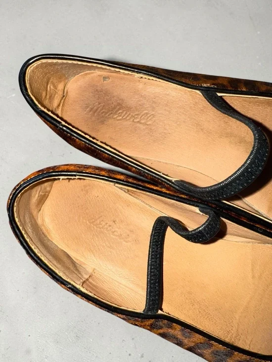 Madewell The Greta Ballet Flat Leopard Calf Hair Mary Jane Flats - Picture 4 of 6